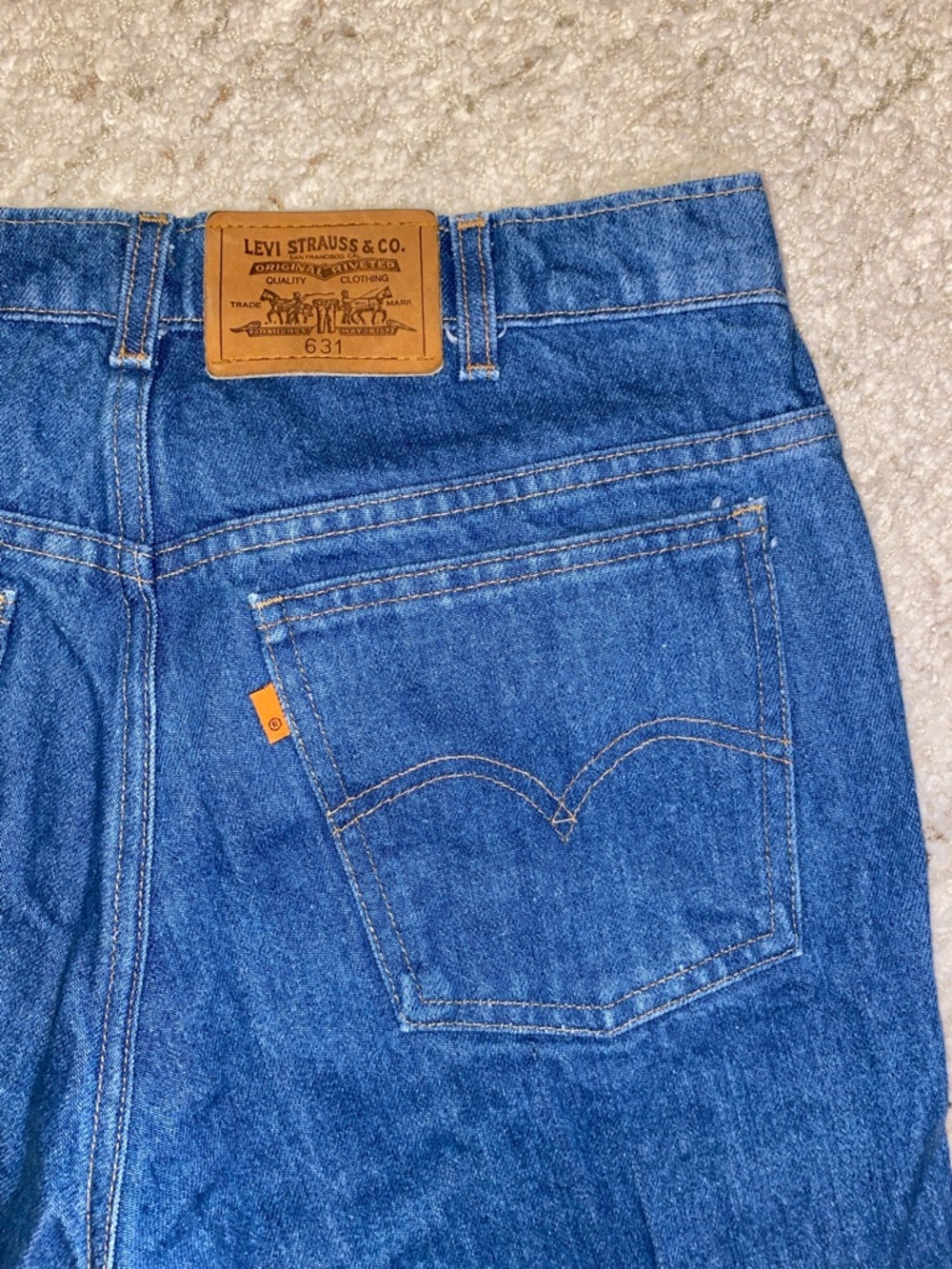 Vintage Levi’s 631 Straight Leg Yellow Tag Classic Denim Blue Jeans 31" Waist - Picture 2 of 14